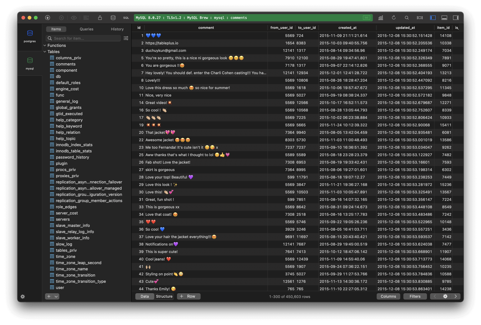 Preview of TablePlus