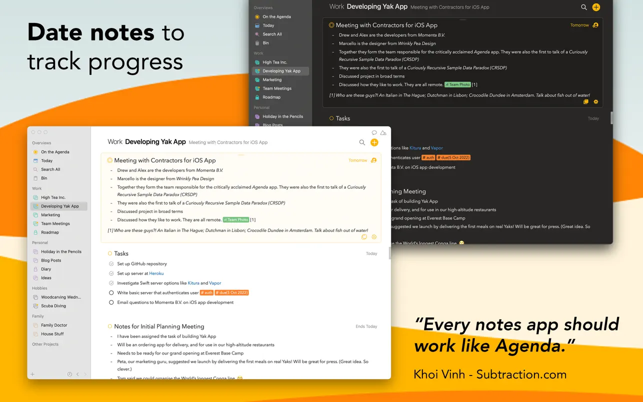 Preview of Agenda